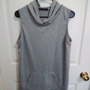 Women's Laugh Out Loud Always Grey Casual Sleeveless Hoodie Dress